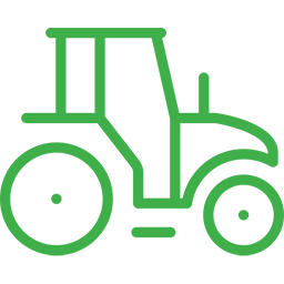 a graphic green drawing of a small two seater vehicle used for carrying loads